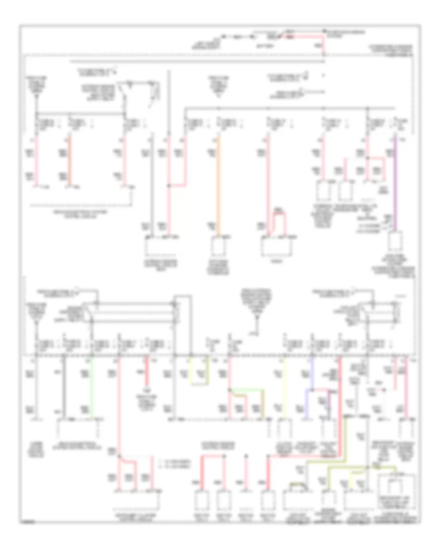2.0L Turbo, Power Distribution Wiring Diagram, Early Production (4 of 4) for Audi A3 2008