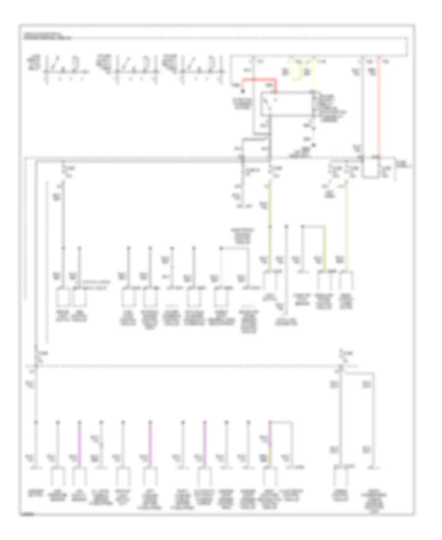 2.0L Turbo, Power Distribution Wiring Diagram, Late Production (1 of 4) for Audi A3 2008