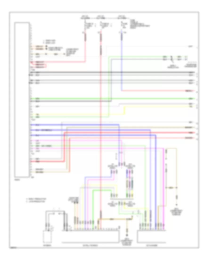 Radio Wiring Diagram, with Amplifier (1 of 2) for Audi A3 2008