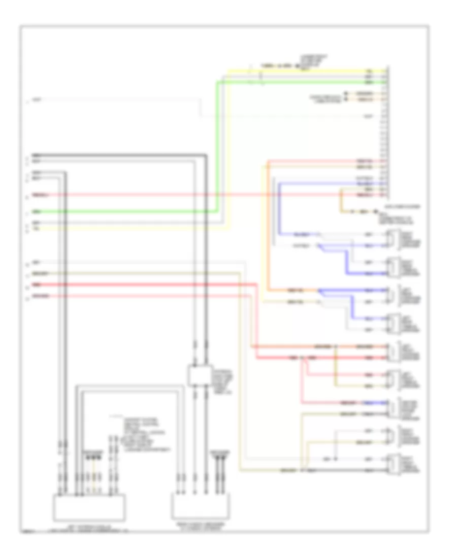 Radio Wiring Diagram, with Amplifier (2 of 2) for Audi A3 2008