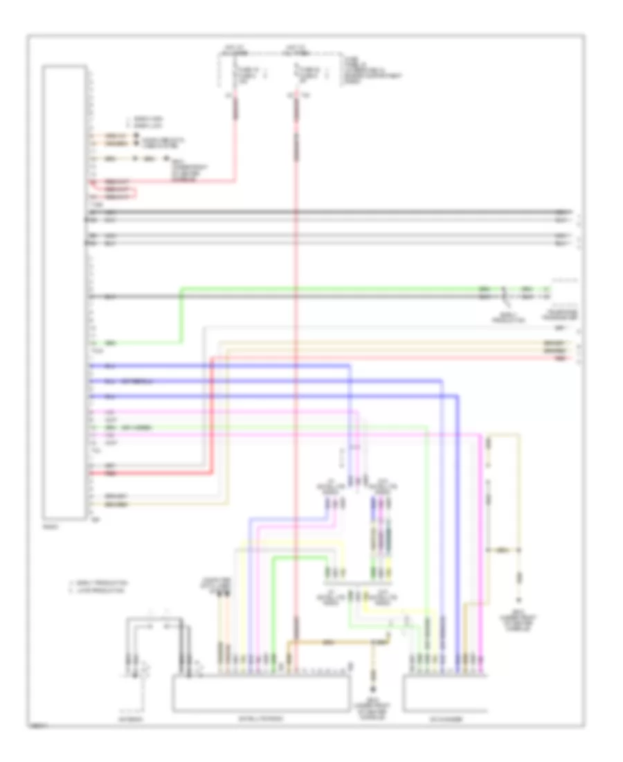 Radio Wiring Diagram, without Amplifier (1 of 2) for Audi A3 2008