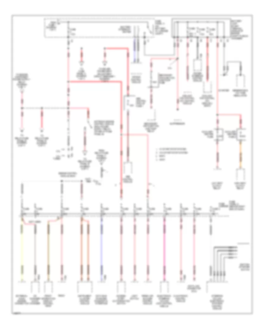 Power Distribution Wiring Diagram 2 of 7 for Audi A4 Premium Plus Quattro 2013