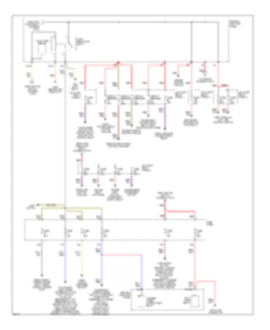 Power Distribution Wiring Diagram 2 of 2 for Audi A6 Quattro 1997