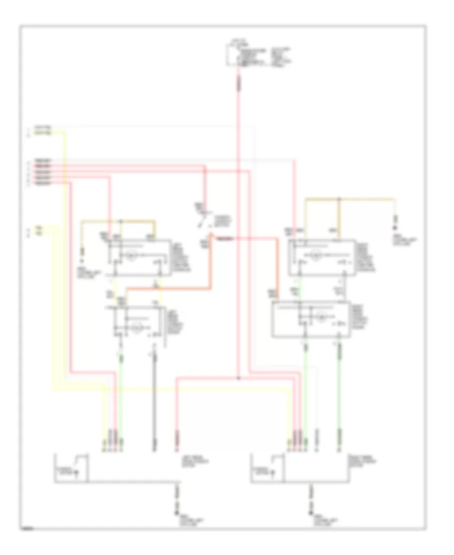 Power Window System Wiring Diagram (A6 Wiring Diagram 2 Of 2) for Audi A6 Quattro 1997