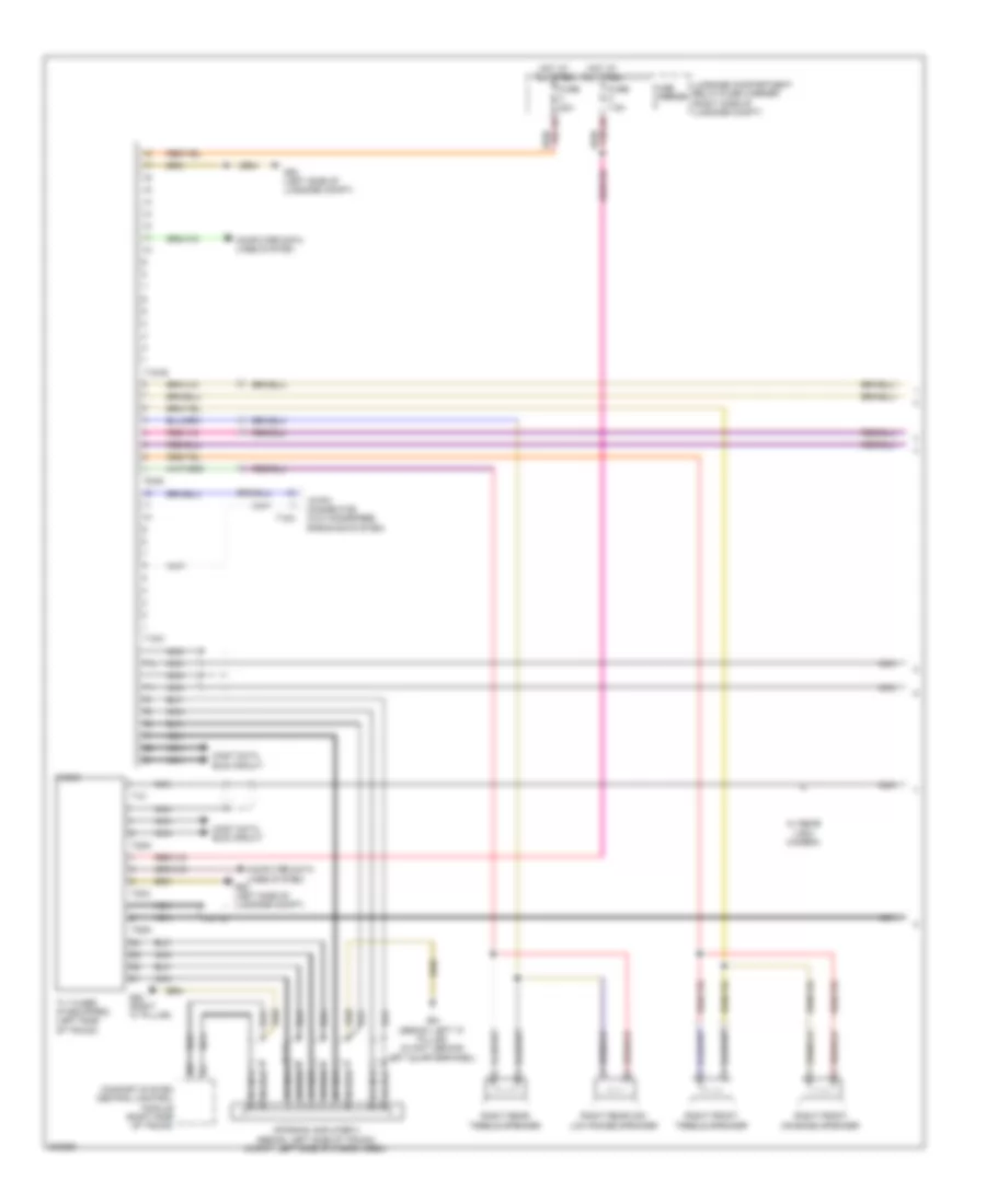 Radio Wiring Diagram, MMI 3 Basic (1 of 2) for Audi S4 Quattro 2010