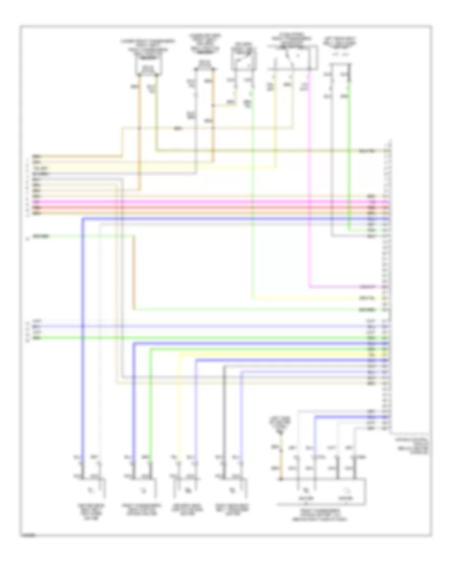 Supplemental Restraints Wiring Diagram (3 of 3) for Audi S4 Quattro 2010
