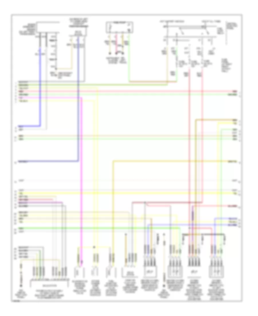 3.7L, Engine Performance Wiring Diagram (2 of 3) for Audi A8 1997