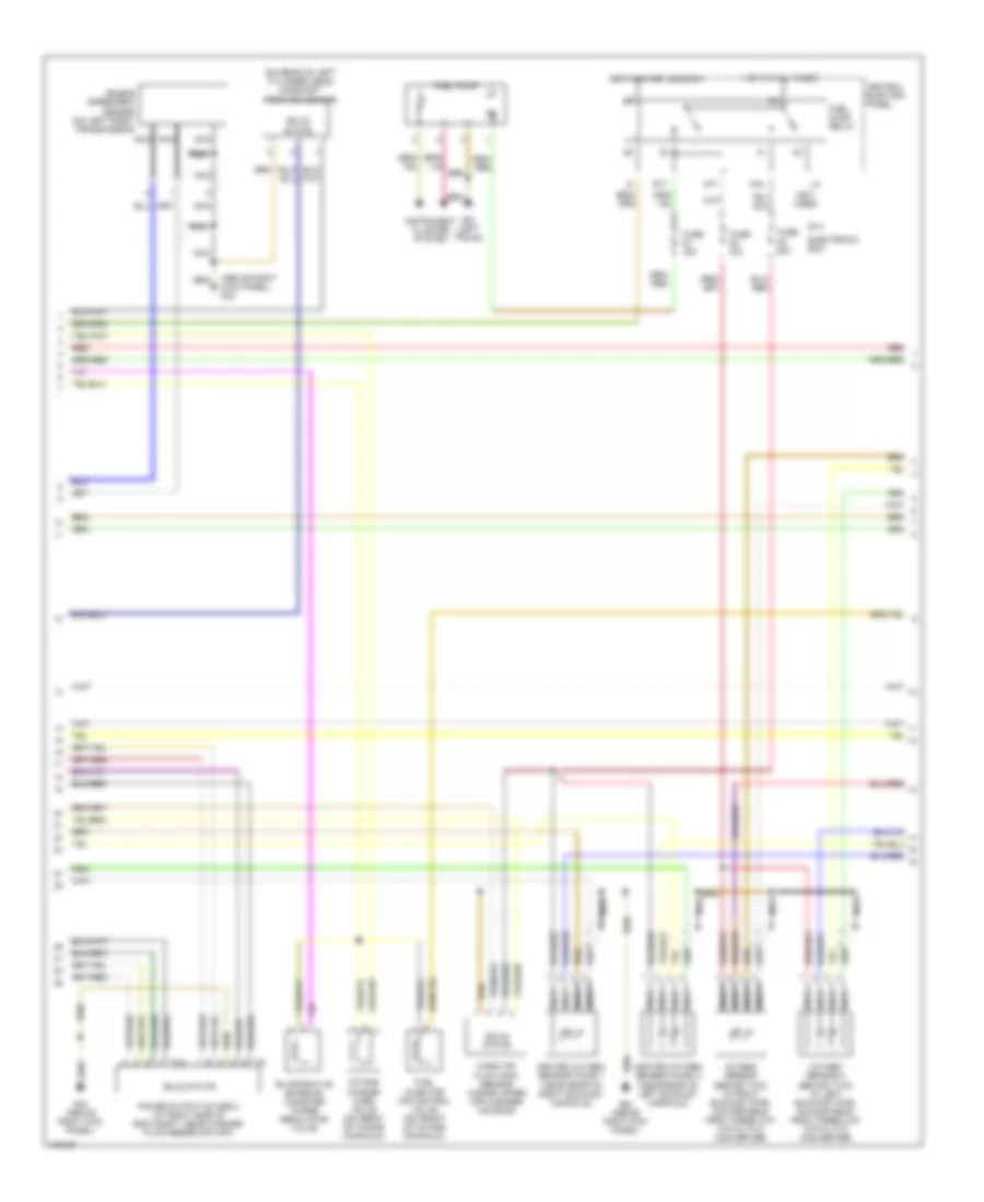 4.2L, Engine Performance Wiring Diagram (2 of 3) for Audi A8 1997
