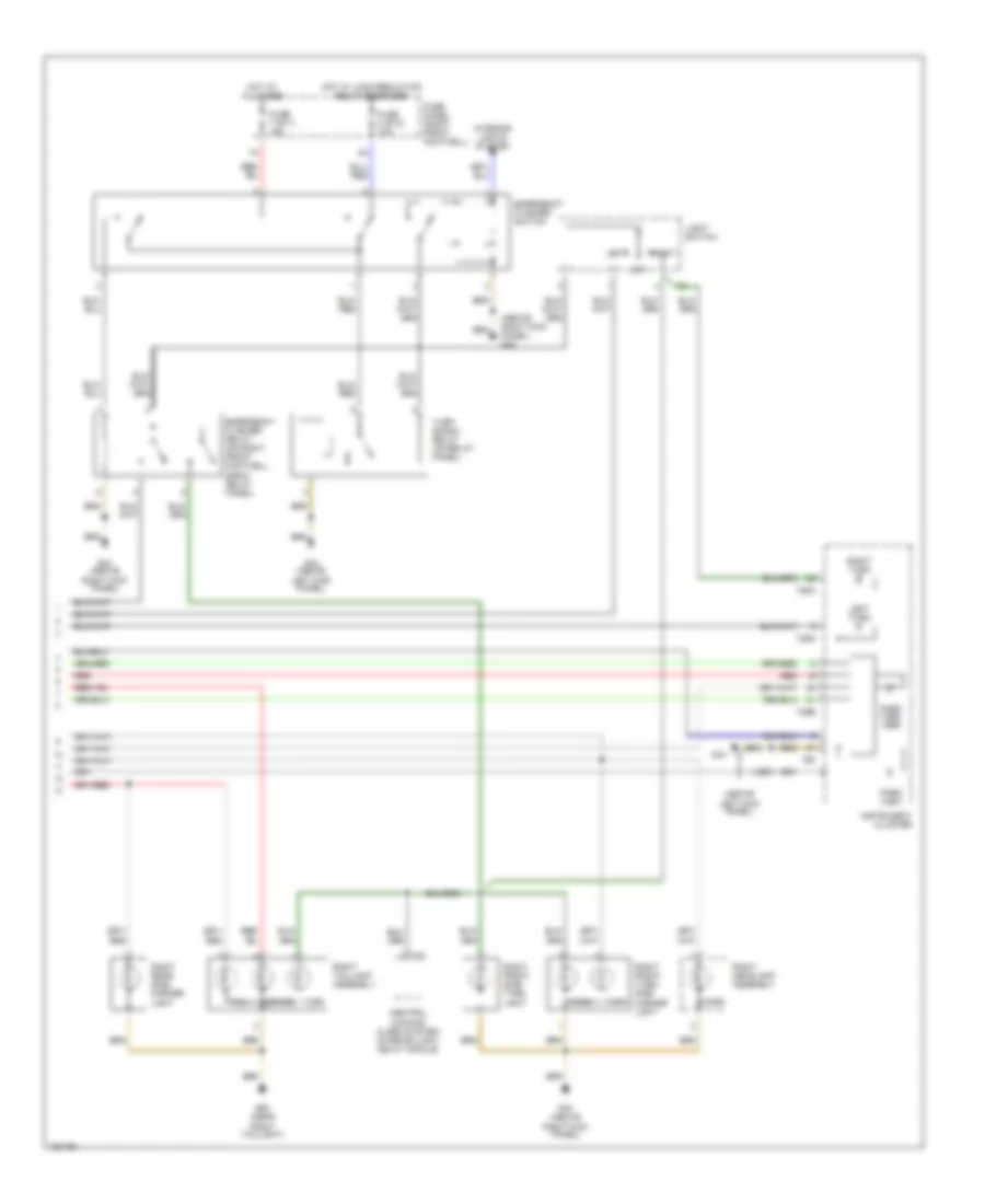 Exterior Lamps Wiring Diagram without DRL 2 of 2 for Audi A8 1997