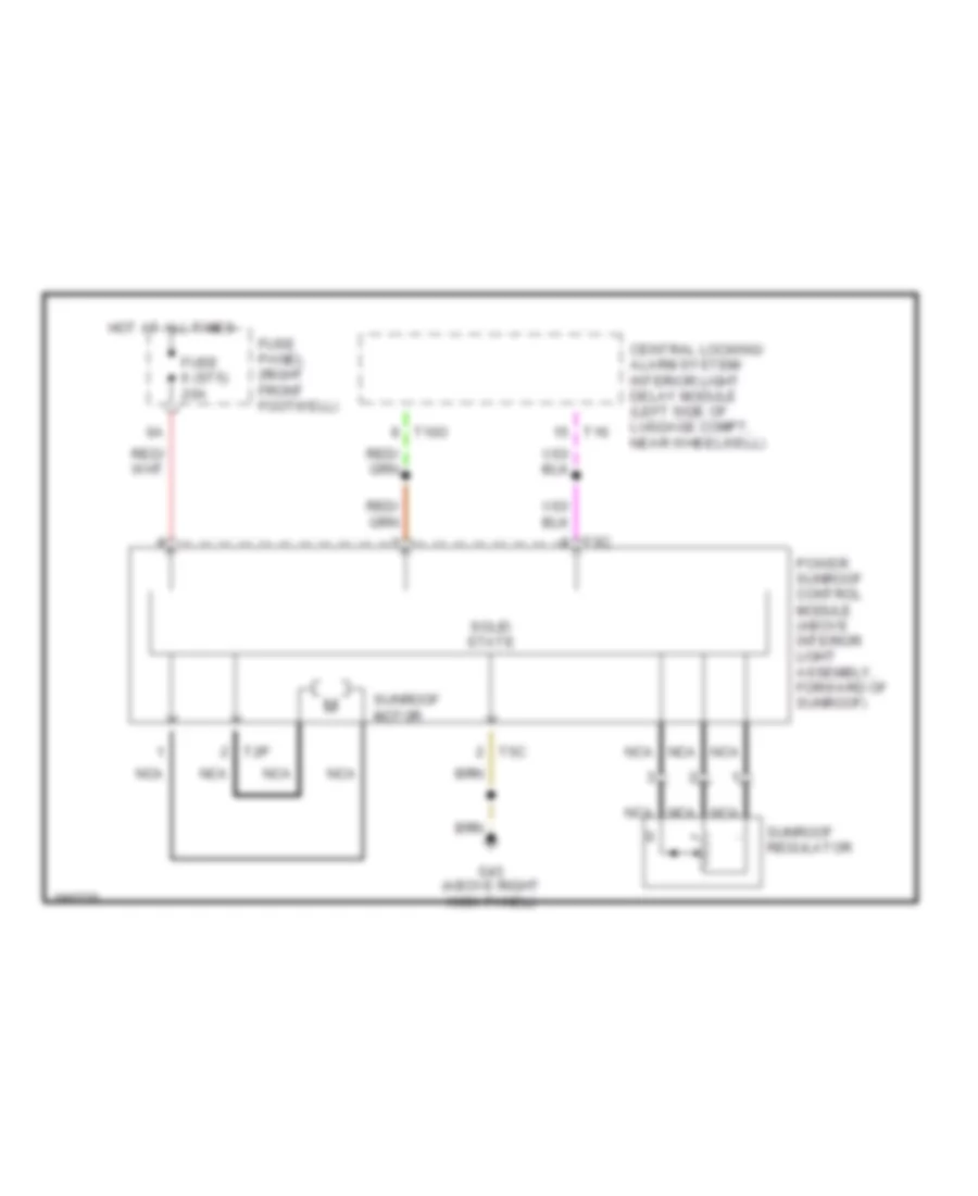 Sunroof Wiring Diagram for Audi A8 1997