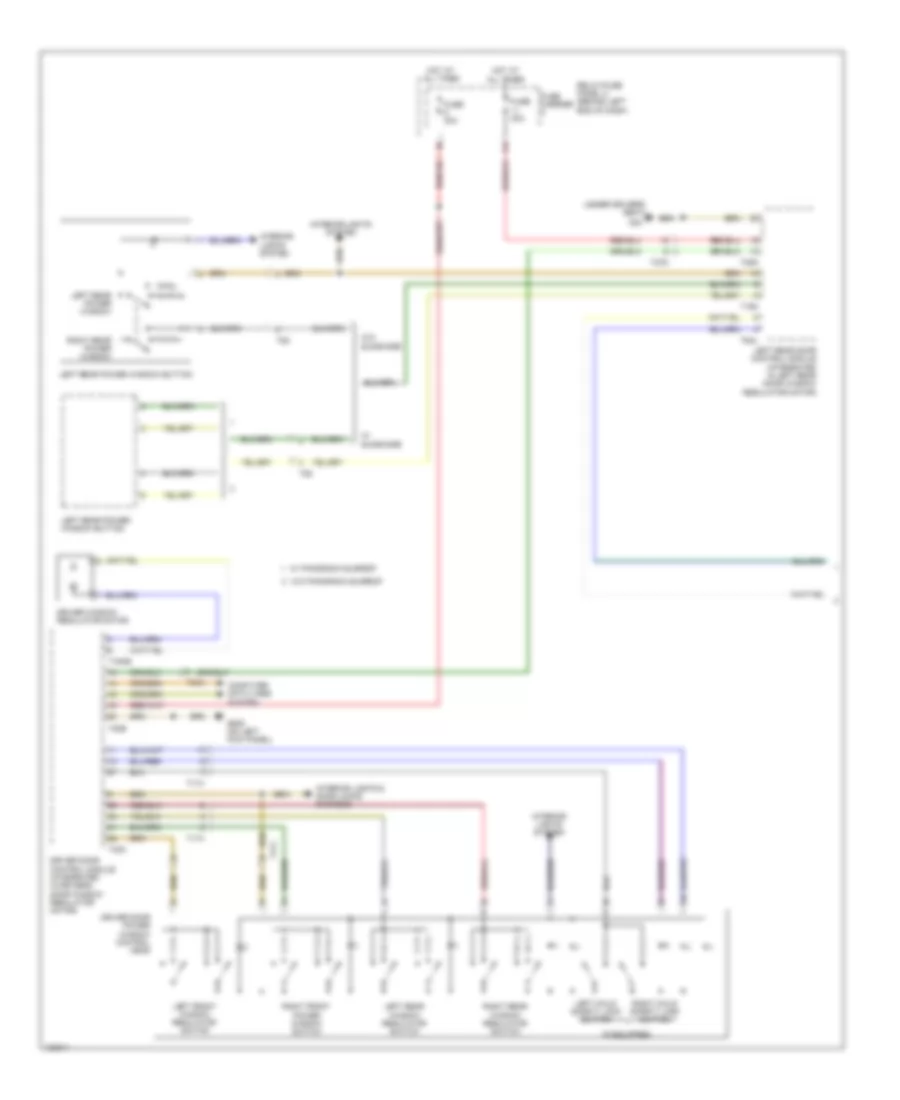 Power Windows Wiring Diagram 1 of 2 for Audi A8 Quattro 2014