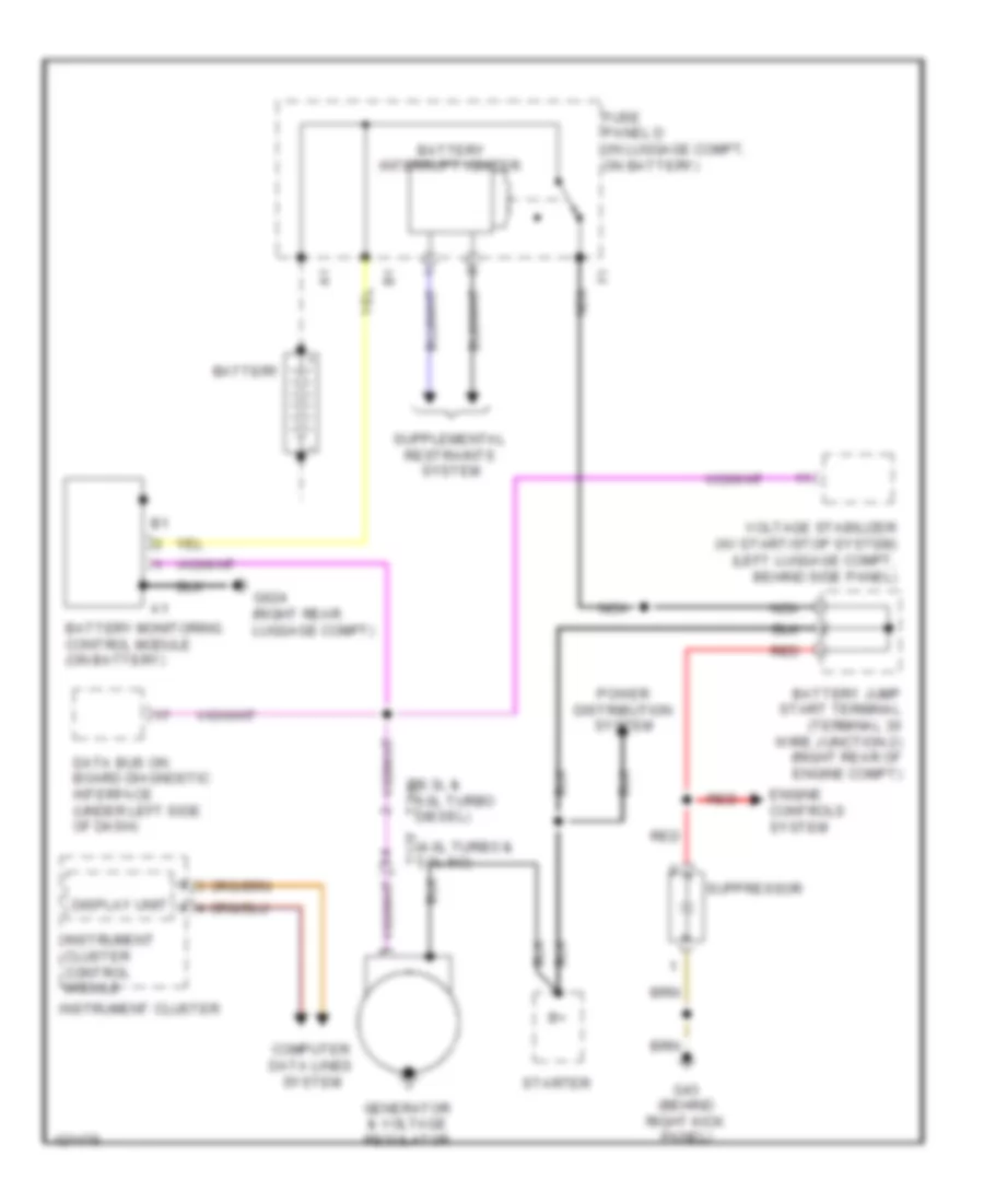 Charging Wiring Diagram for Audi A8 Quattro 2014