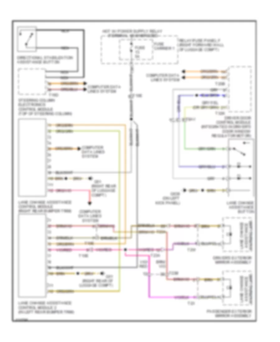 Lane Change Assistance Wiring Diagram for Audi A8 Quattro 2014