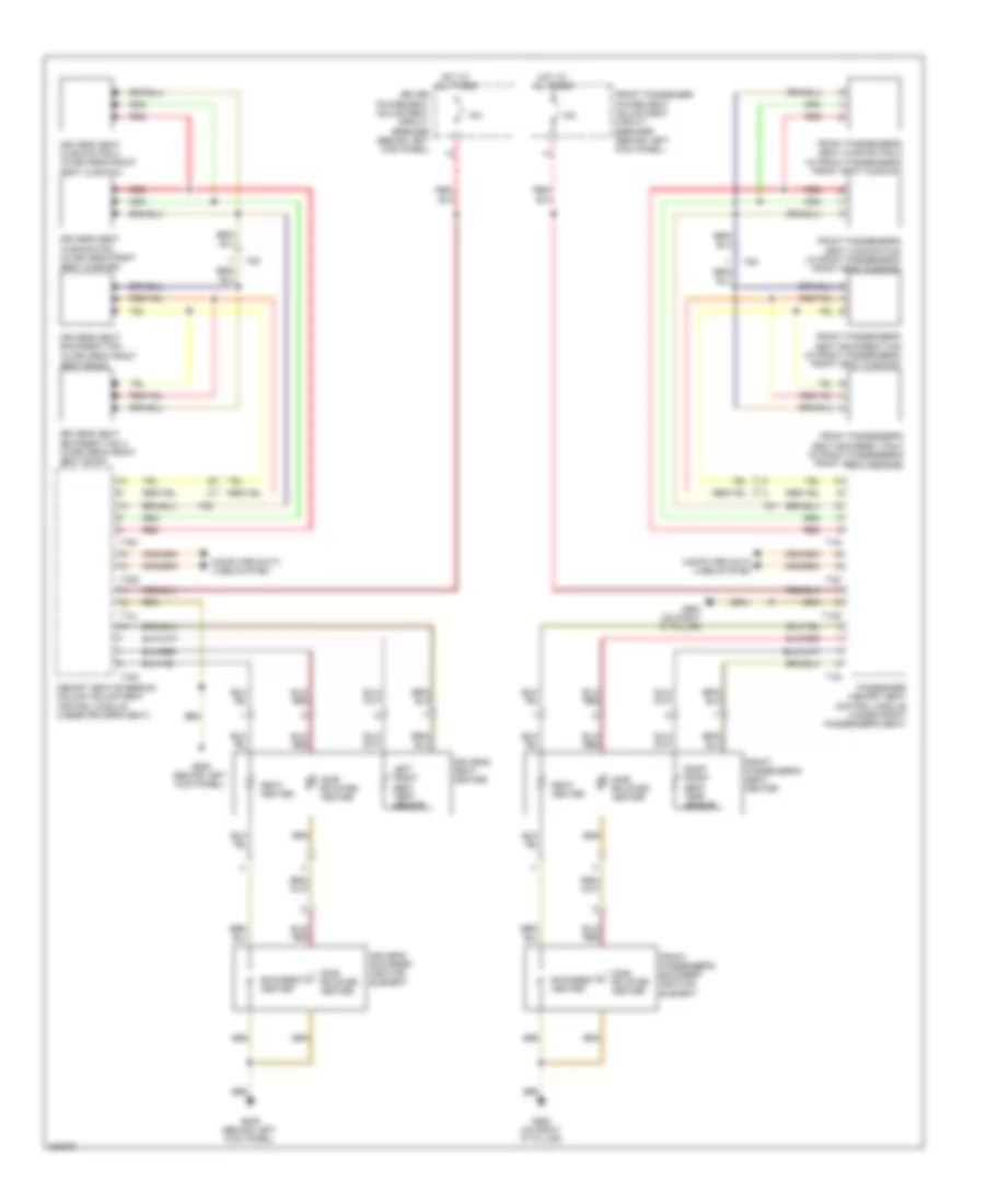 Front Seat Heater Wiring Diagram, with Memory for Audi S5 3.0T Quattro 2010