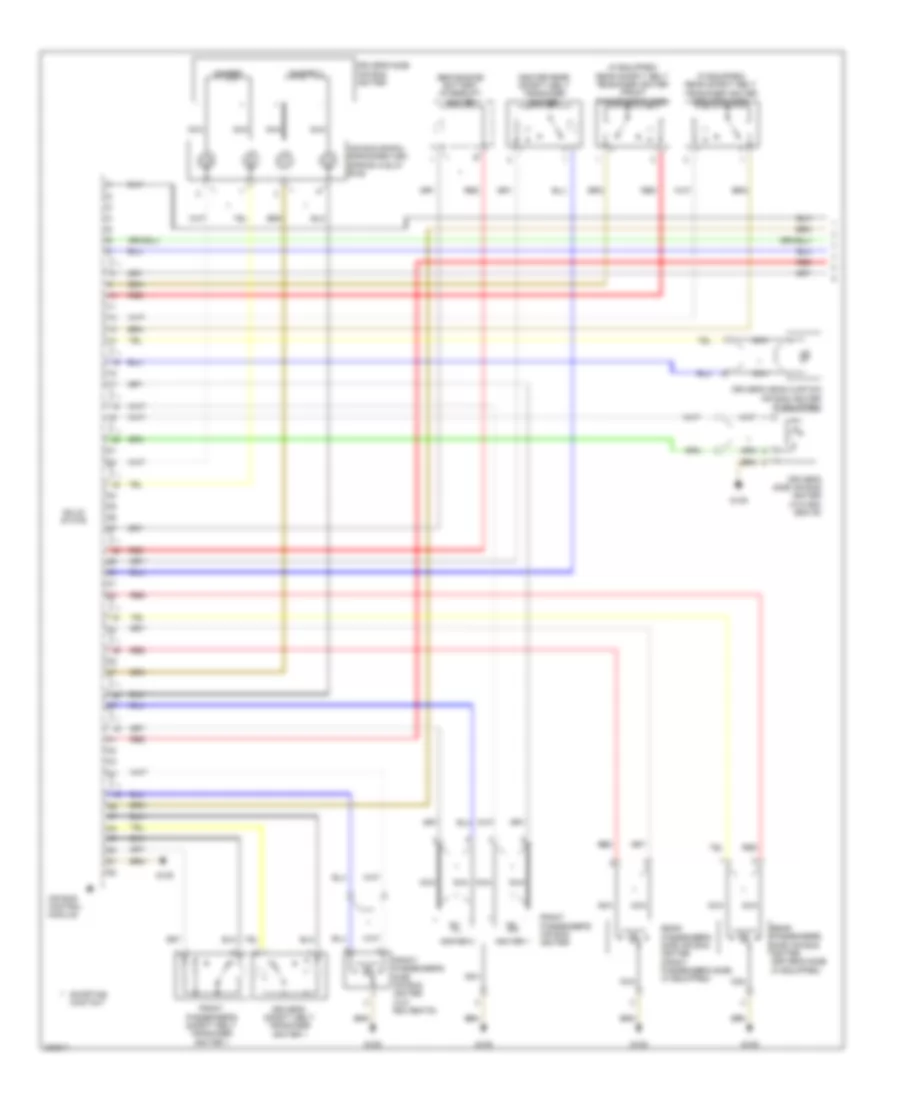 Supplemental Restraints Wiring Diagram, Except Convertible (1 of 2) for Audi A4 Quattro 2008