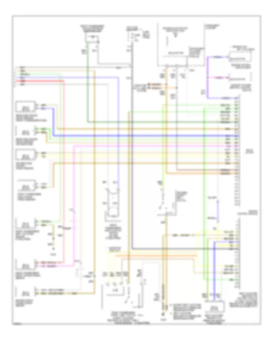 Supplemental Restraints Wiring Diagram Except Convertible 2 of 2 for Audi A4 Quattro 2008