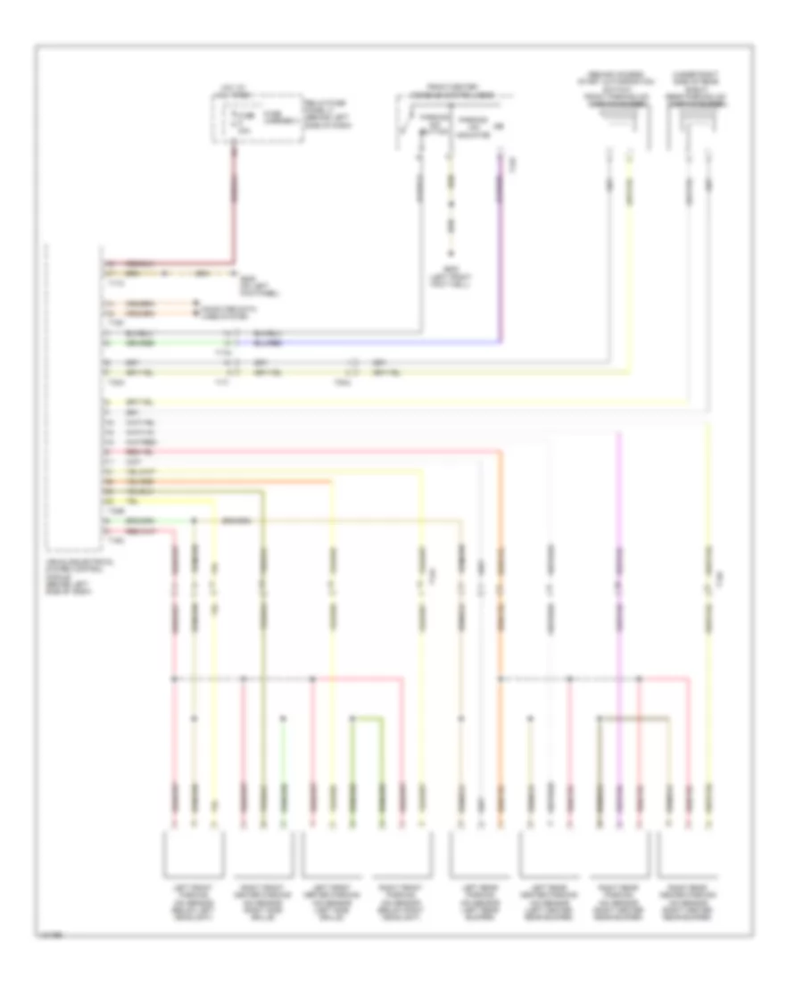 Parking Assistant Wiring Diagram, without Parallel Parking for Audi A8 Quattro L W12 2014