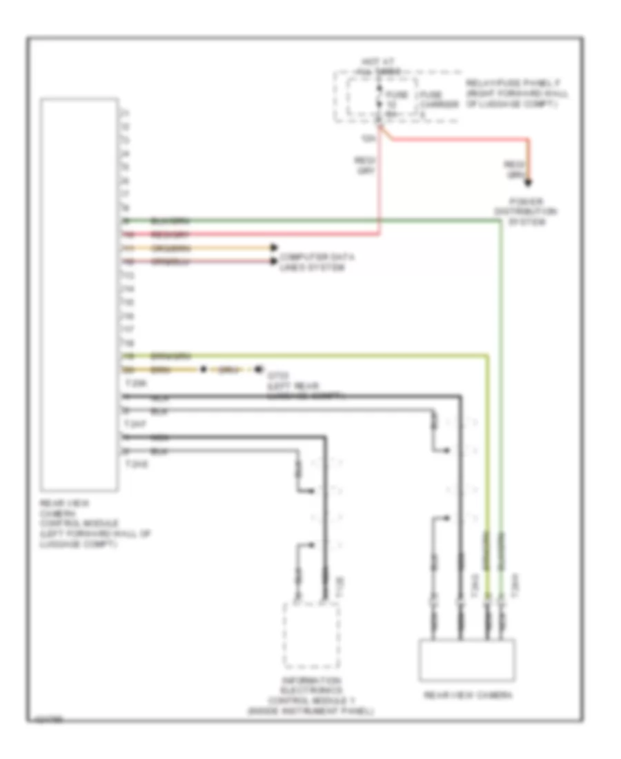 Rear Camera Wiring Diagram for Audi A8 Quattro L W12 2014
