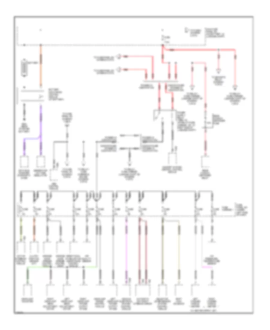 Power Distribution Wiring Diagram 1 of 6 for Audi A5 Quattro 2008