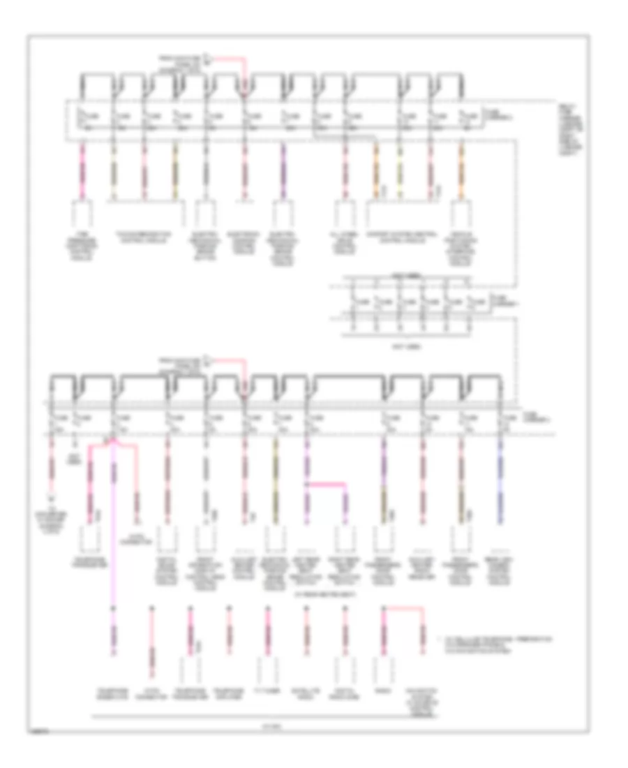 Power Distribution Wiring Diagram (3 of 6) for Audi A5 Quattro 2008