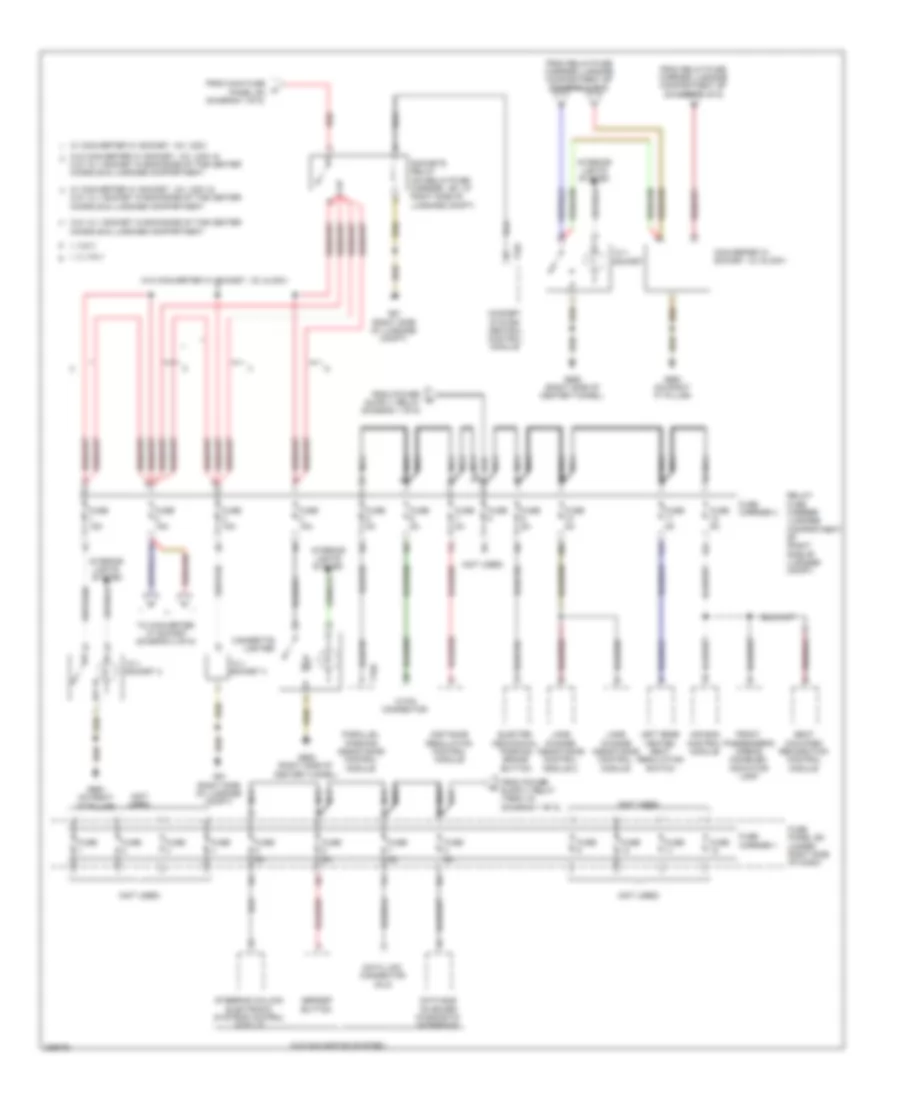 Power Distribution Wiring Diagram (4 of 6) for Audi A5 Quattro 2008