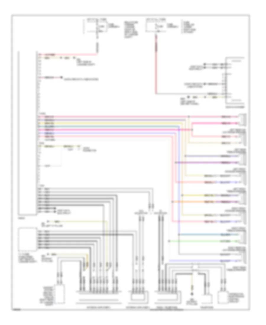Radio Wiring Diagram, Late Production, Basic for Audi A5 Quattro 2008