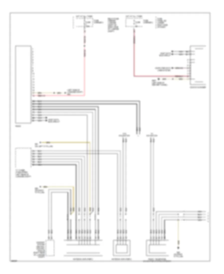Radio Wiring Diagram, Late Production, Premium (1 of 2) for Audi A5 Quattro 2008