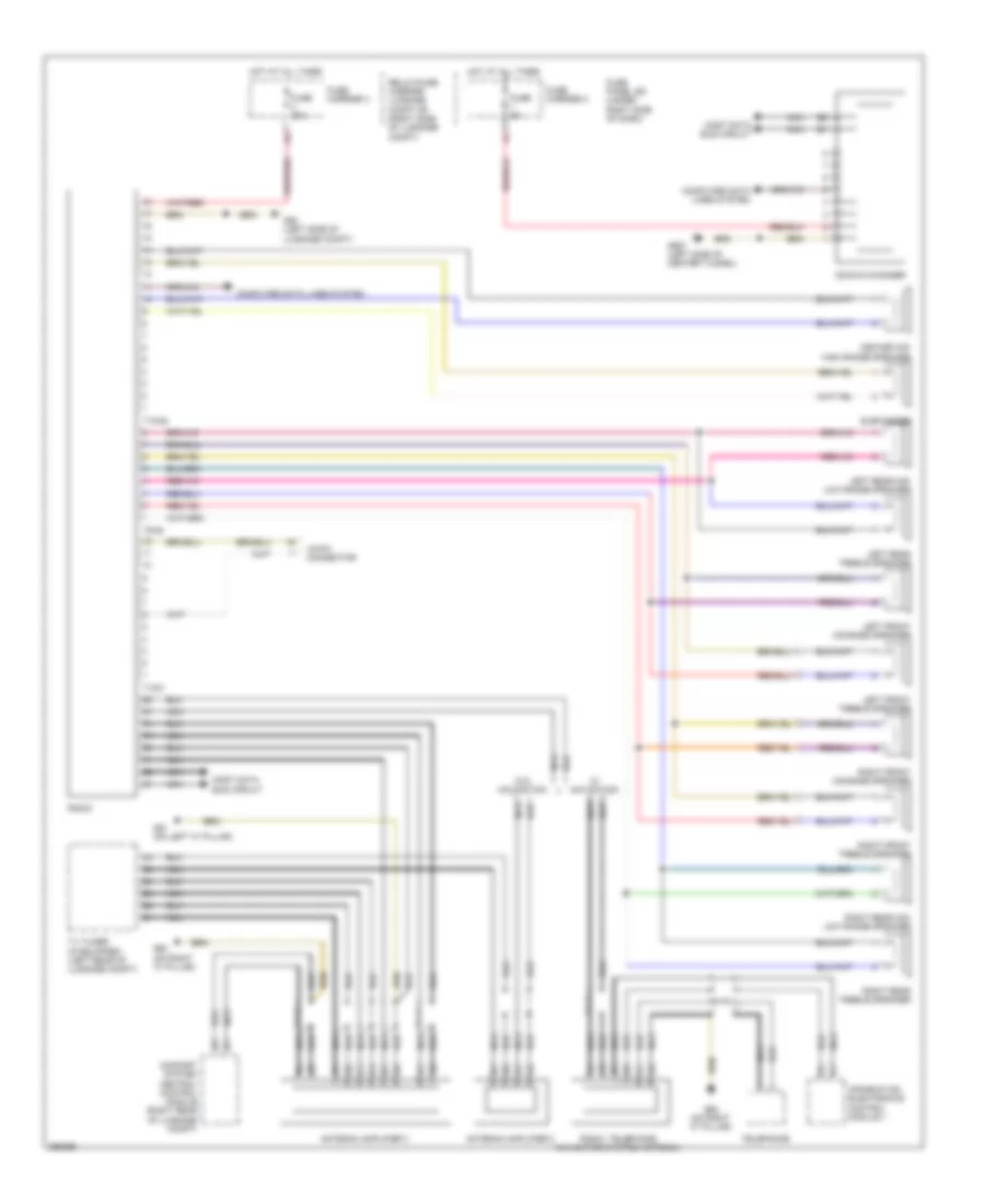 Radio Wiring Diagram, Late Production, Standard for Audi A5 Quattro 2008