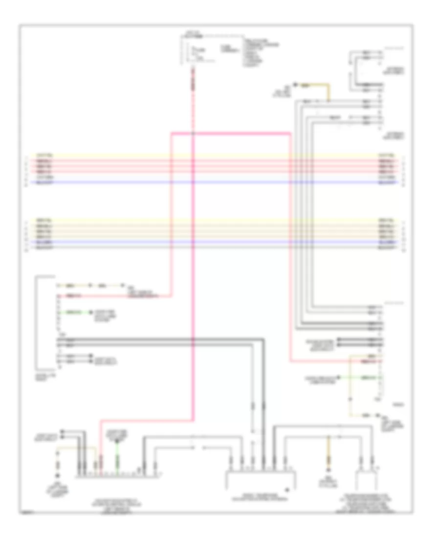 Radio Wiring Diagram, Standard MMI, Early Production (2 of 3) for Audi A5 Quattro 2008