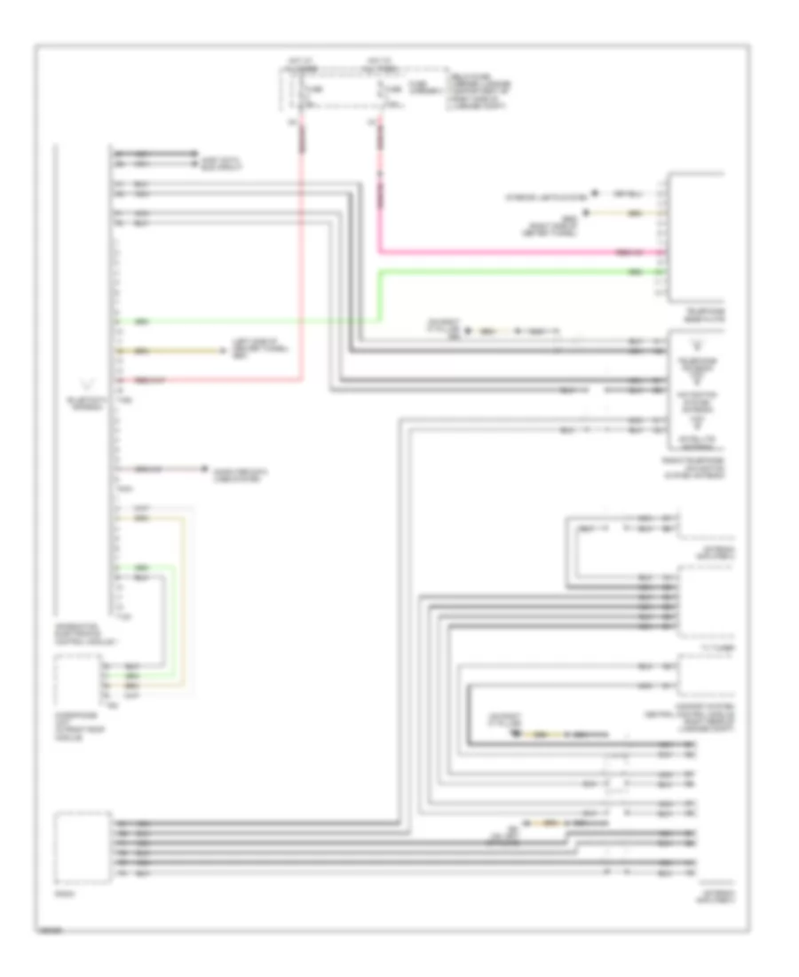 Radio Provision Wiring Diagram Late Production with Bluetooth for Audi A5 Quattro 2008