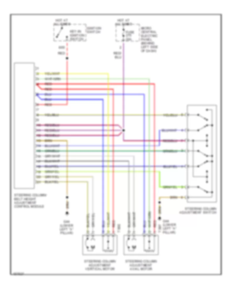 Power Steering Column Wiring Diagram for Audi S6 Avant Quattro 2003