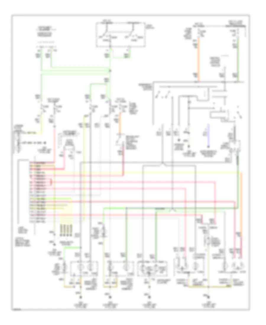 Exterior Lamps Wiring Diagram, with DRL, with Driver Information Center for Audi S6 Avant Quattro 2003