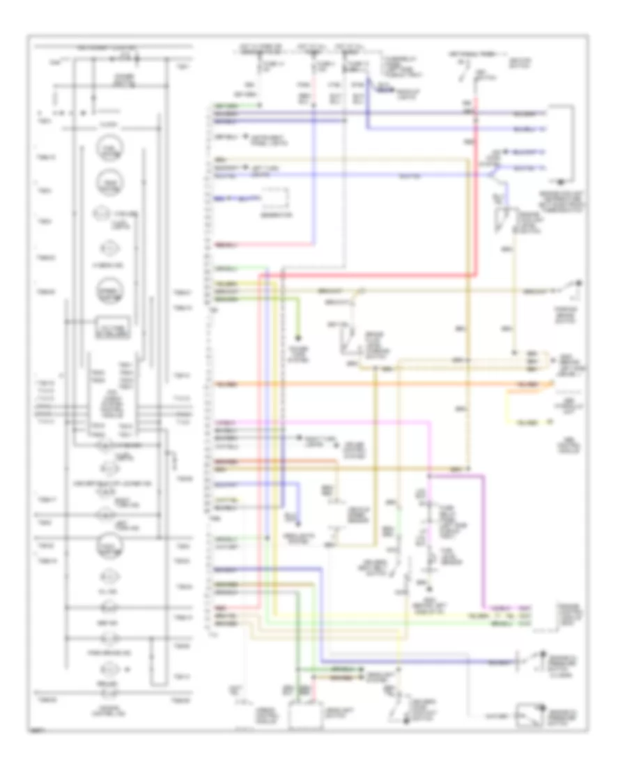 Instrument Cluster Wiring Diagram for Audi Cabriolet 1997