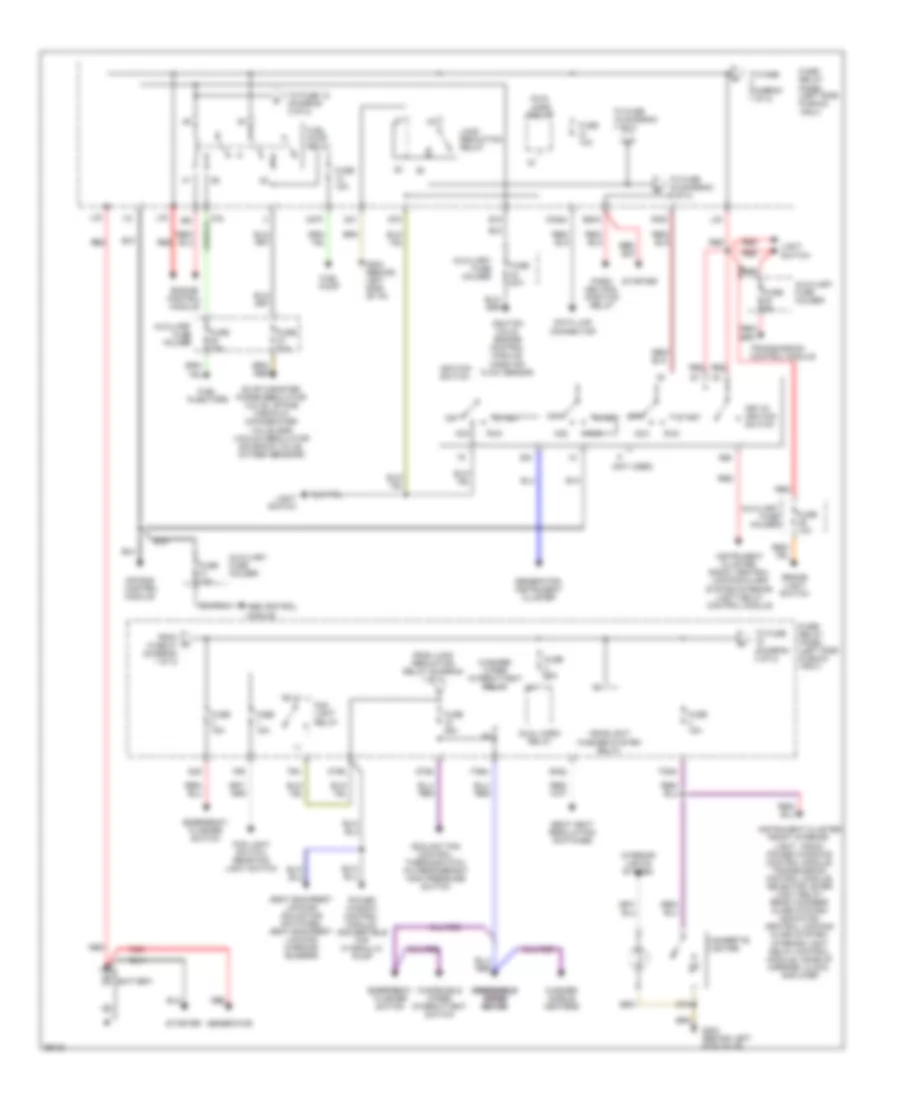 Power Distribution Wiring Diagram 1 of 2 for Audi Cabriolet 1997