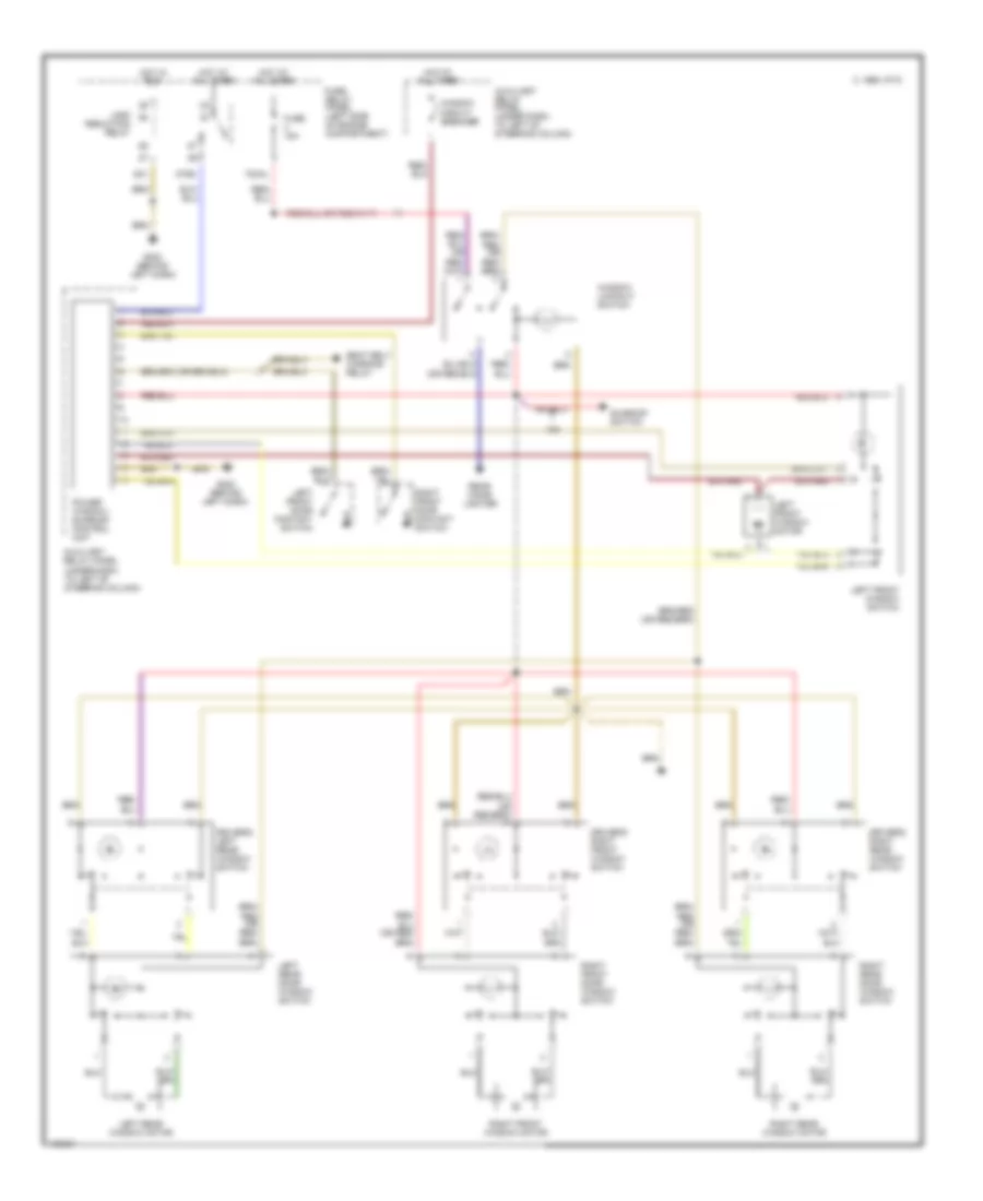 Power Windows Wiring Diagram for Audi 565 1991
