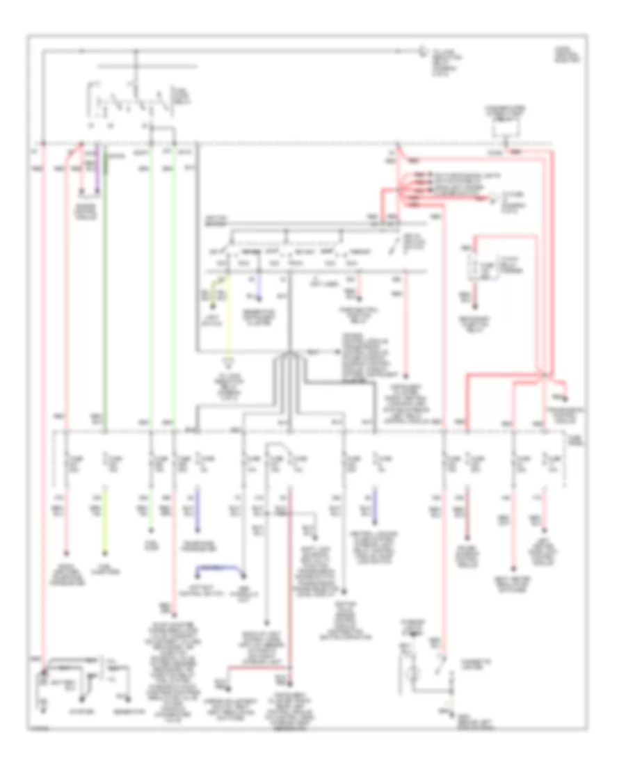Power Distribution Wiring Diagram 1 of 2 for Audi A4 1998