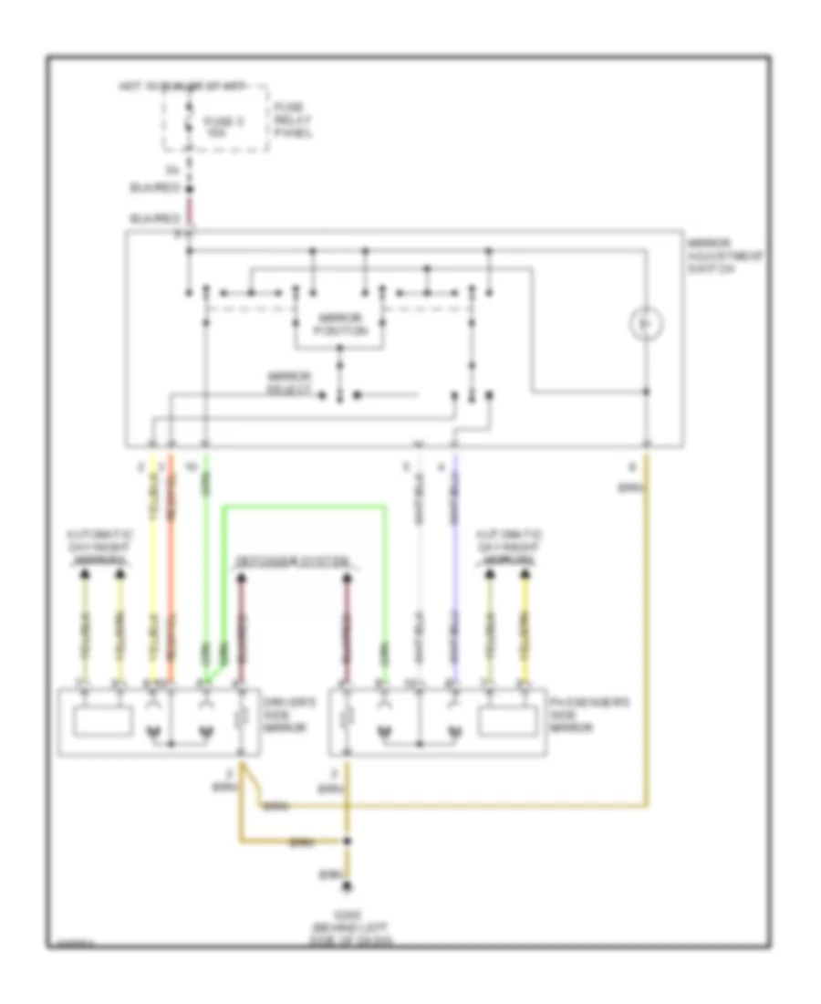 Power Mirror Wiring Diagram for Audi A4 1998