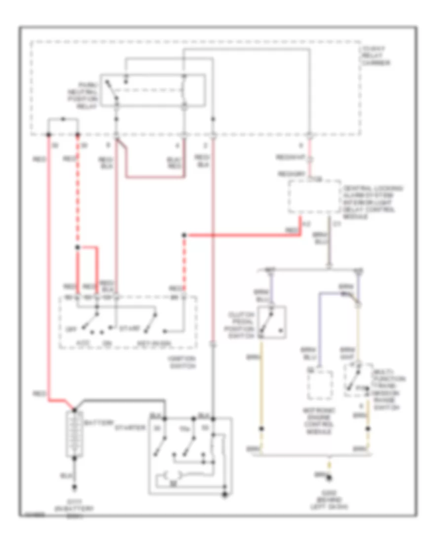 Starting Wiring Diagram for Audi A4 1998