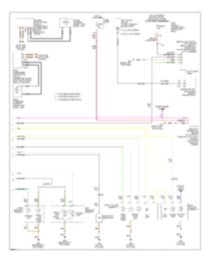 Exterior Lamps Wiring Diagram 2 of 2 for Audi A3 2 0 TDI 2011