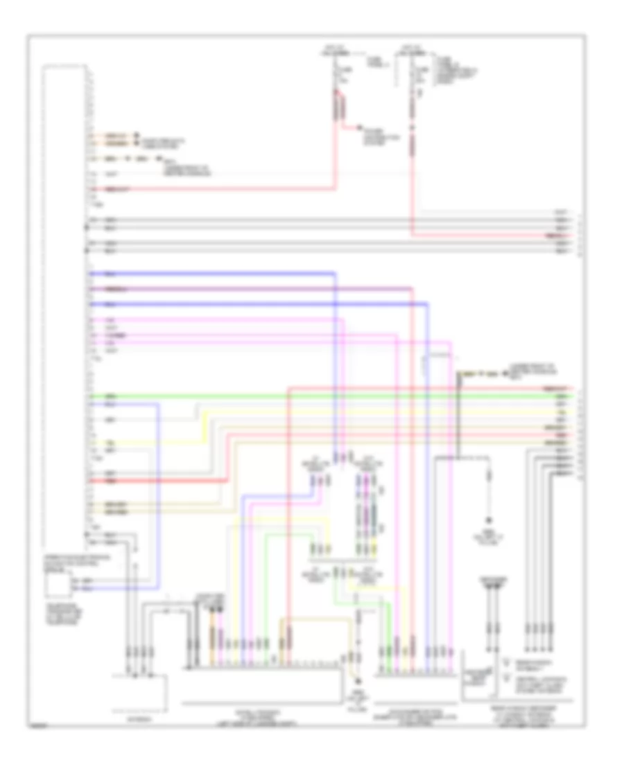 Navigation Wiring Diagram with RNS E with Amplifier 1 of 3 for Audi A3 2 0 TDI 2011