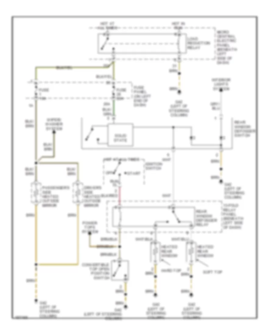 Defoggers Wiring Diagram, Roadster for Audi TT Quattro 2003