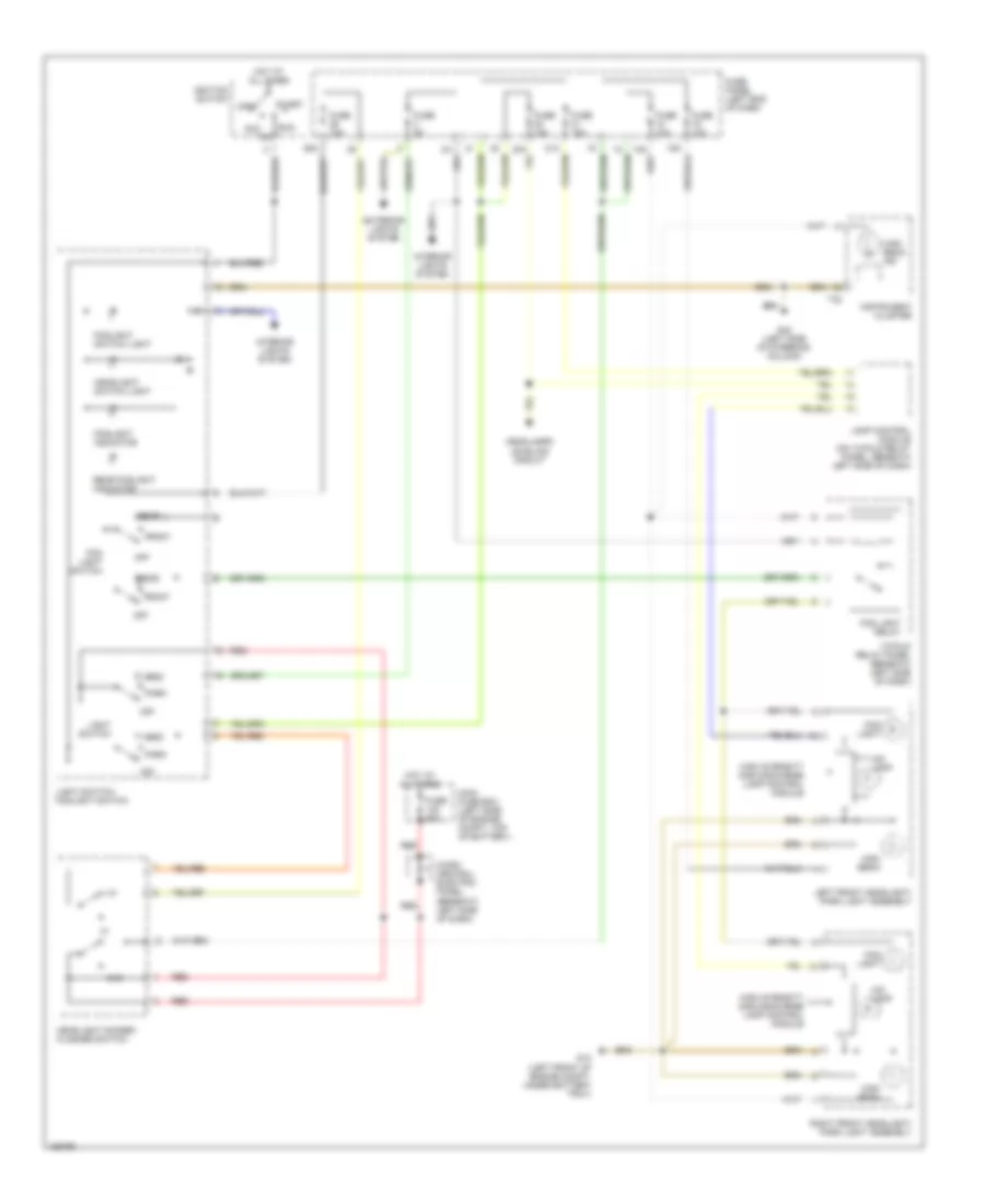 Headlamps Wiring Diagram, with High Intensity Gas Discharge Headlights for Audi TT Quattro 2003