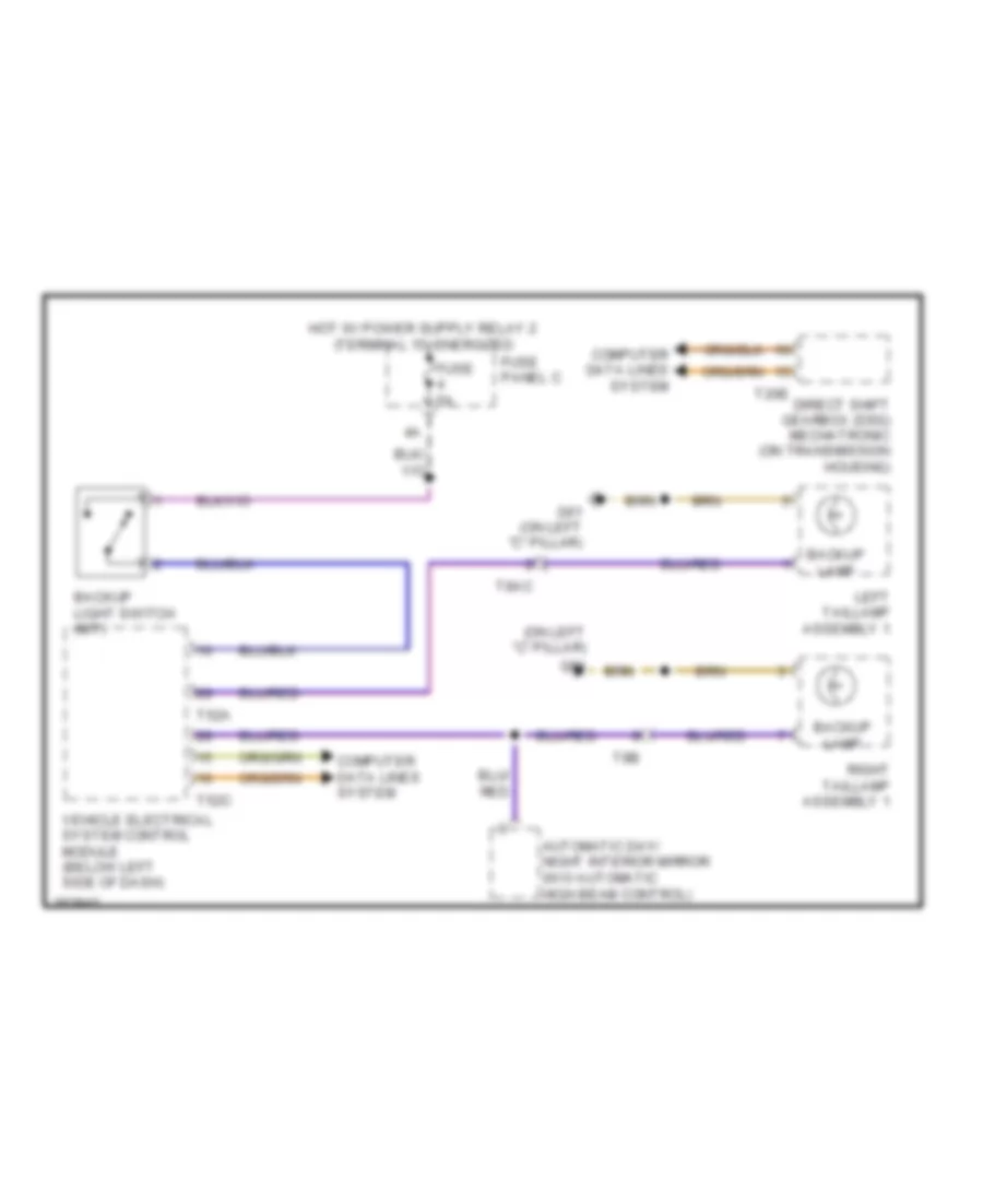 Backup Lamps Wiring Diagram for Audi A3 2 0T 2011