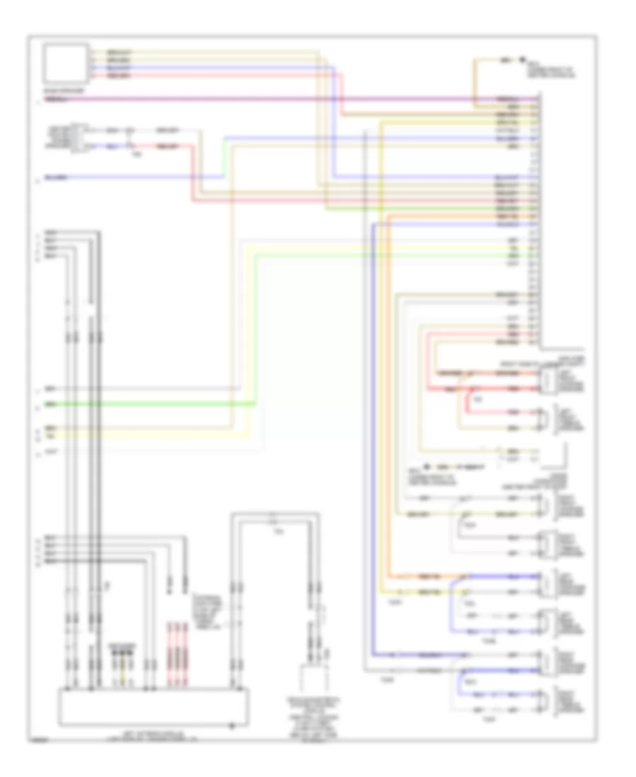 Radio Wiring Diagram, without RNS-E with Bose (2 of 2) for Audi A3 2.0T 2011