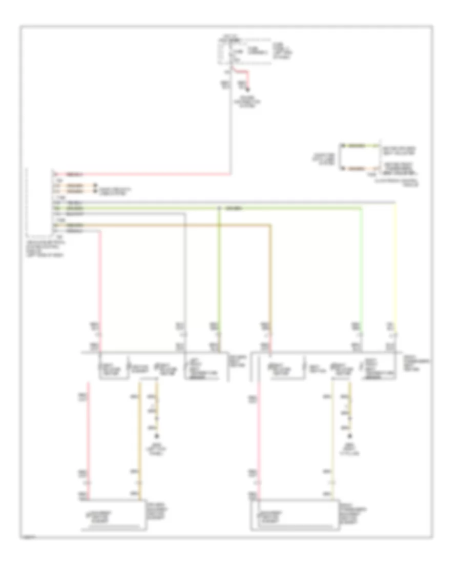 Front Heated Seats Wiring Diagram, without Memory  Ventilation for Audi Q5 Hybrid Prestige 2014