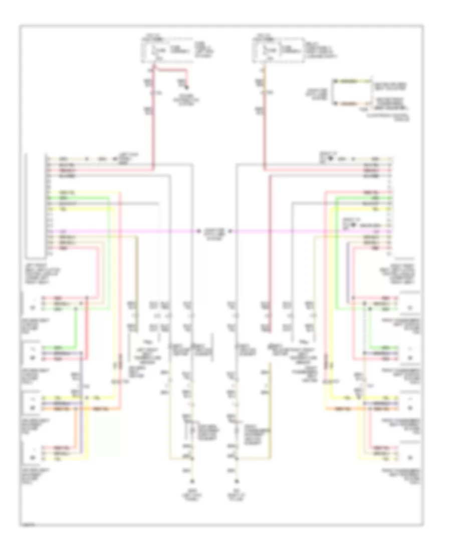 Front Heated Seats Wiring Diagram, without Memory with Ventilation for Audi Q5 Hybrid Prestige 2014
