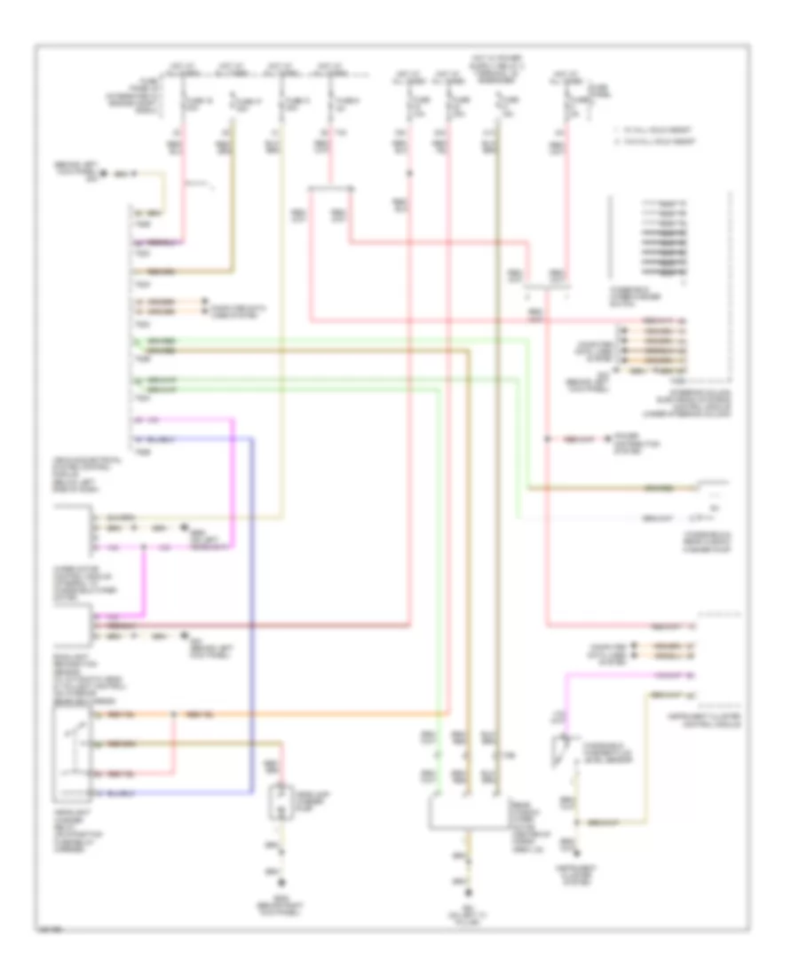 Электросхема стеклоочистителя, дворников и омывателя для Audi A3 2.0T Quattro 2011