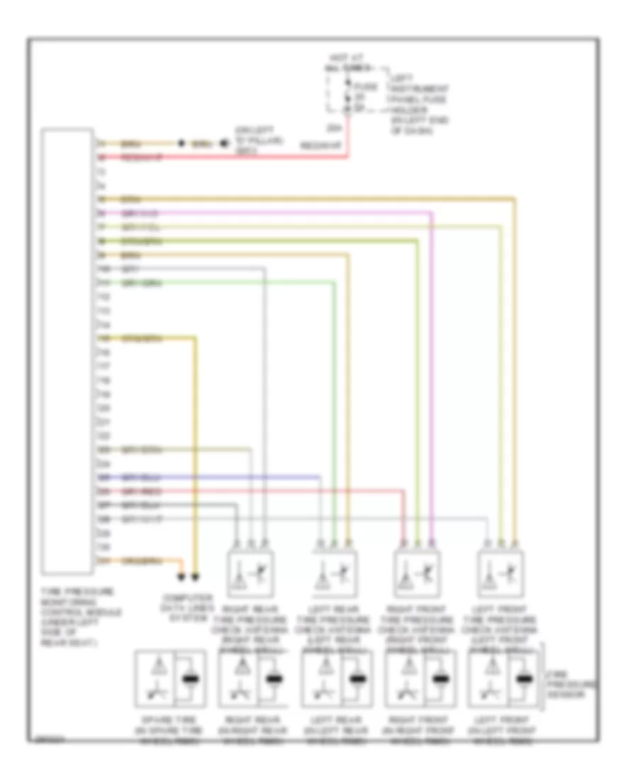 Tire Pressure Monitoring Wiring Diagram for Audi A8 Quattro 2008