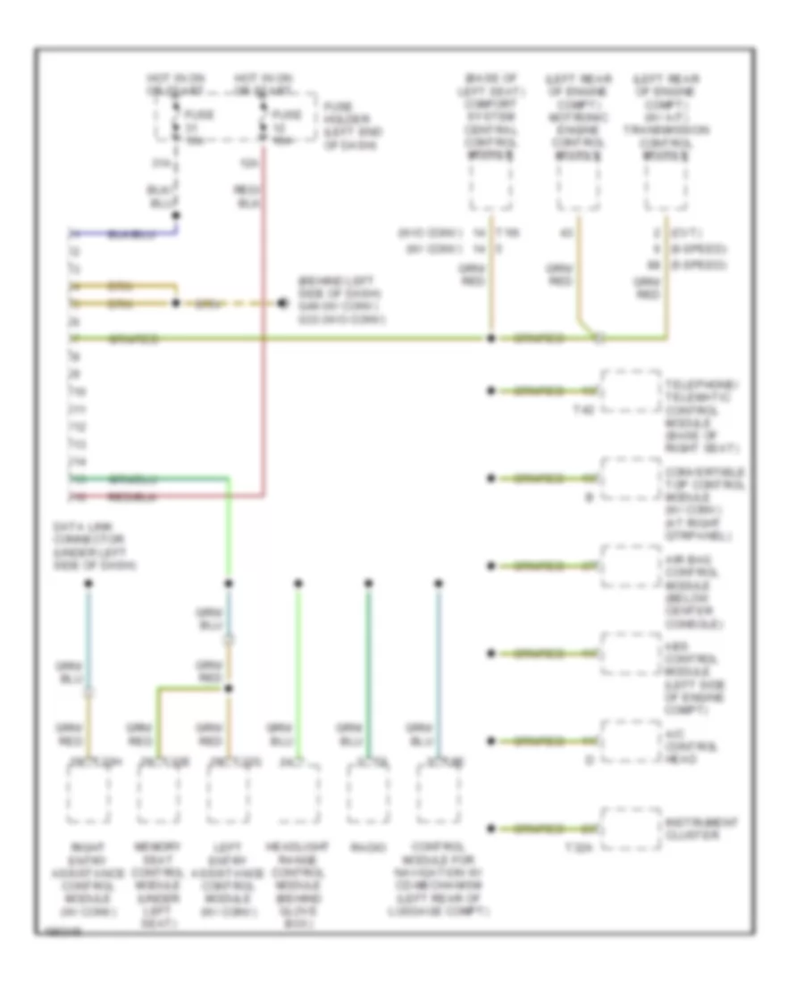 Data Link Connector Wiring Diagram for Audi A4 Avant Quattro 2004