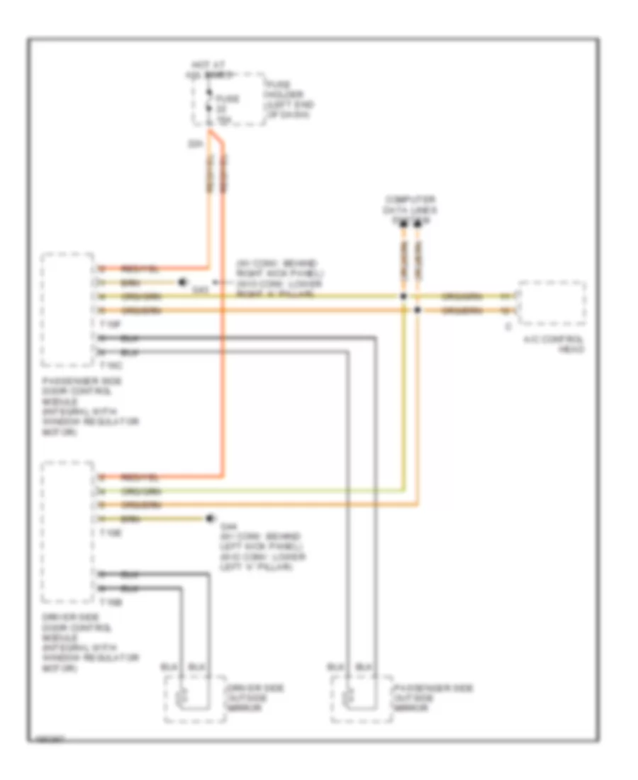 Heated Mirrors Wiring Diagram for Audi A4 Avant Quattro 2004